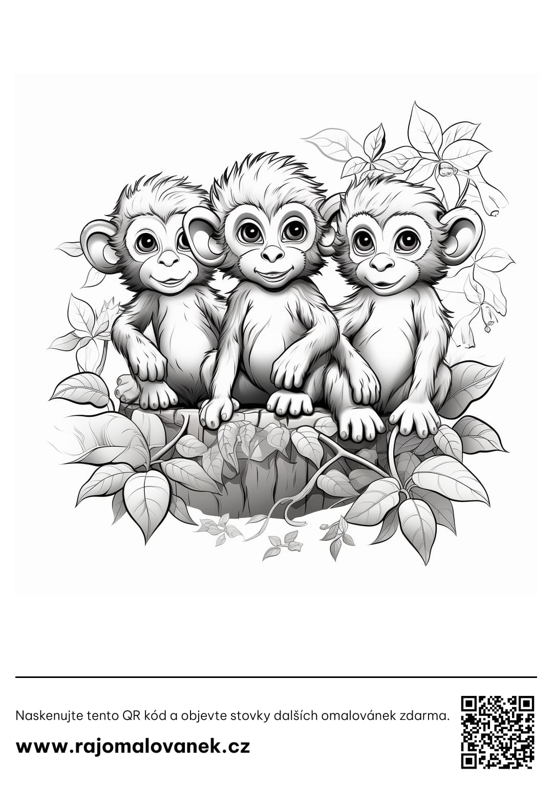 Dibujos para colorear de monos
